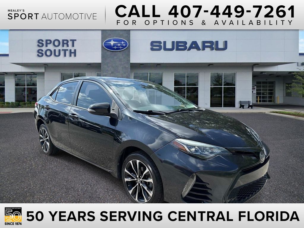 Black Sand Pearl 2018 Toyota Corolla Sedan Front-Wheel Drive Continuously Variable Transmission