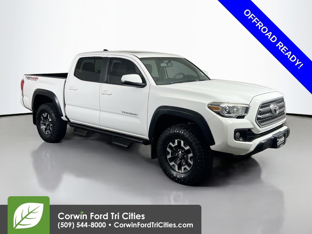 Super White 2017 Toyota Tacoma Pickup Truck Four-Wheel Drive 6-Speed Automatic