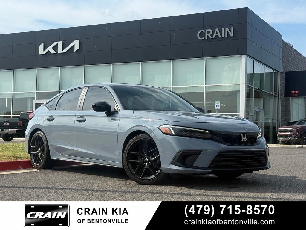 Blue 2024 Honda Civic Hatchback Hatchback Front-Wheel Drive Continuously Variable Transmission
