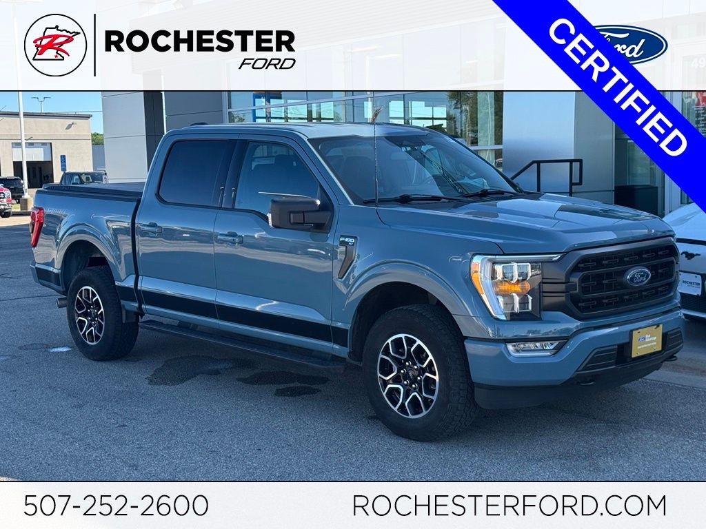 Blue 2023 Ford F-150 Pickup Truck Four-Wheel Drive Automatic