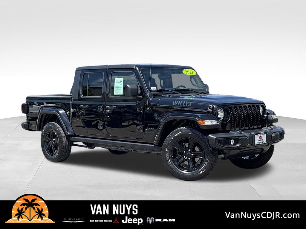Black Clearcoat 2021 Jeep Gladiator Pickup Truck Four-Wheel Drive 8-Speed Automatic