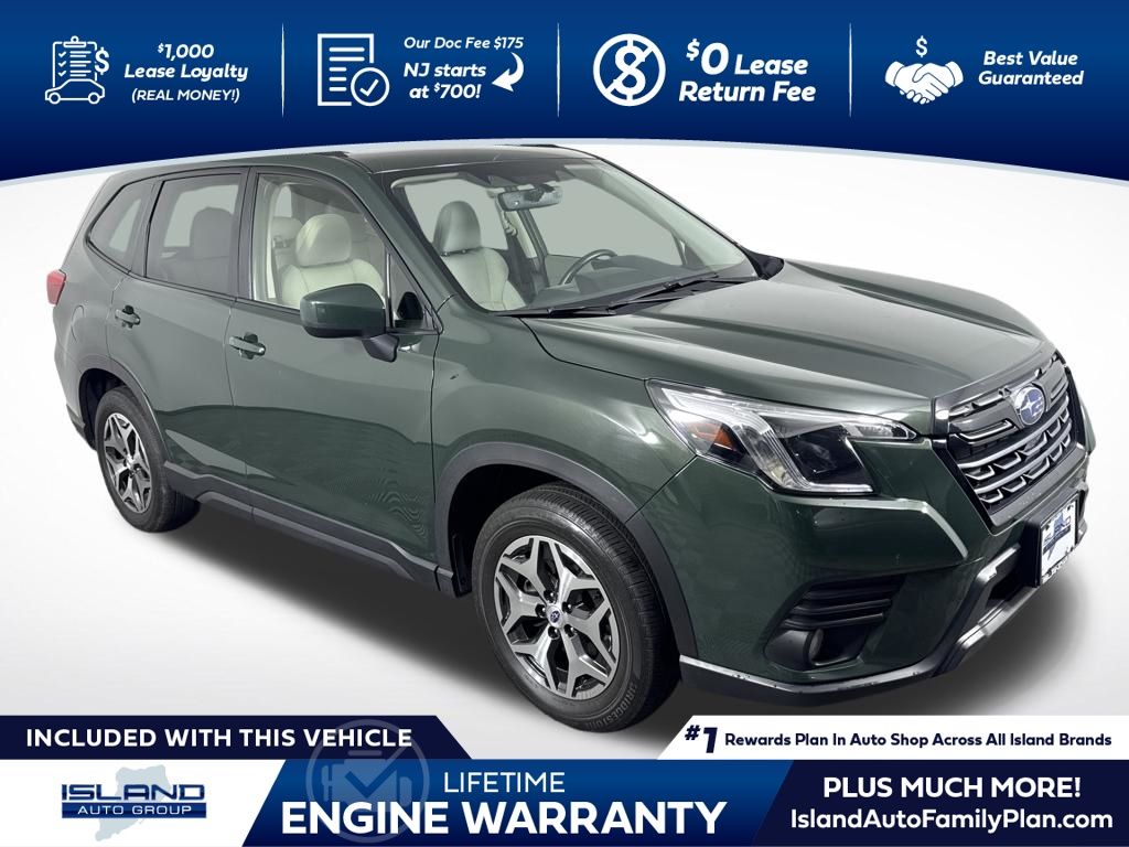 Cascade Green Silica 2023 Subaru Forester Premium Crossover AWD SUV / Crossover All-Wheel Drive Continuously Variable Transmission