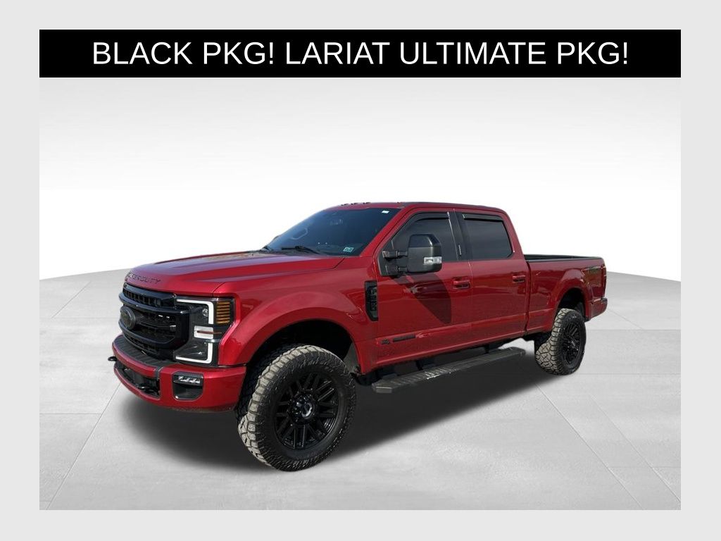 Rapid Red Metallic Tinted Clearcoat 2022 Ford F-250 Super Duty Lariat Crew Cab 4WD Pickup Truck Four-Wheel Drive Automatic