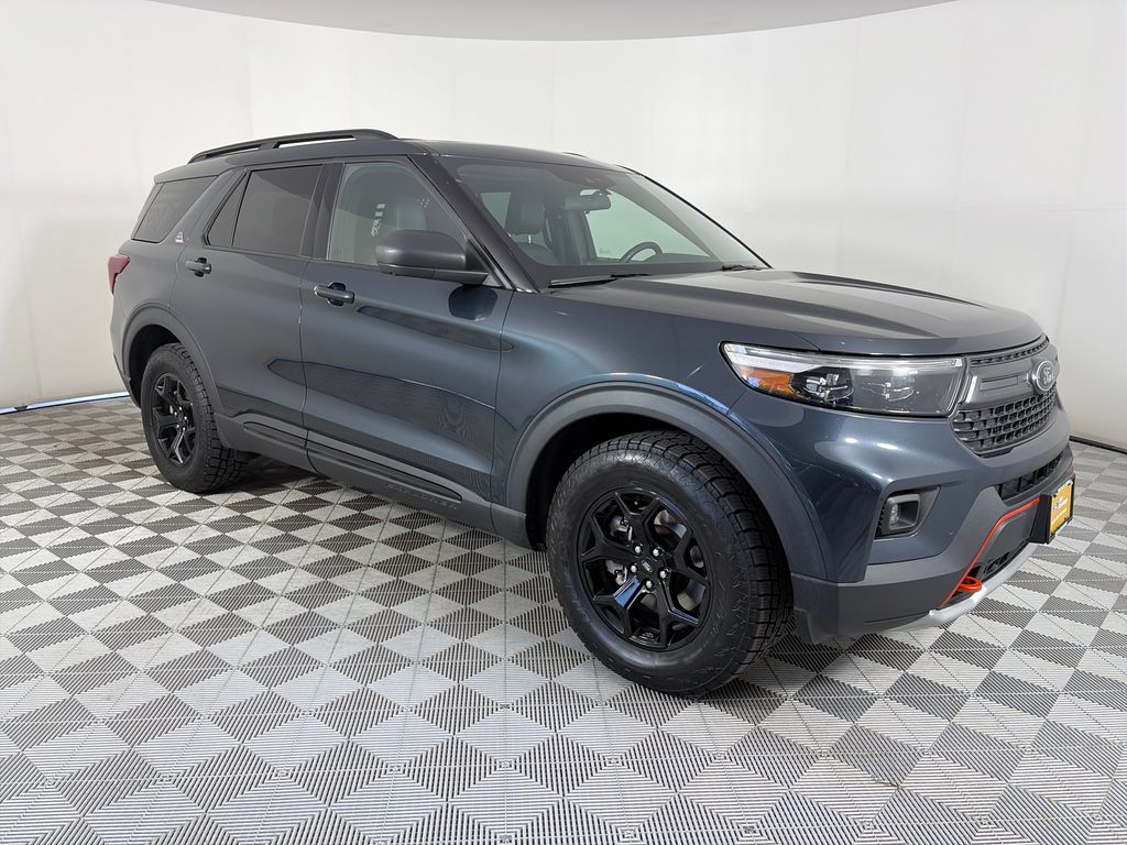 Blue Metallic 2022 Ford Explorer SUV / Crossover All-Wheel Drive Automatic