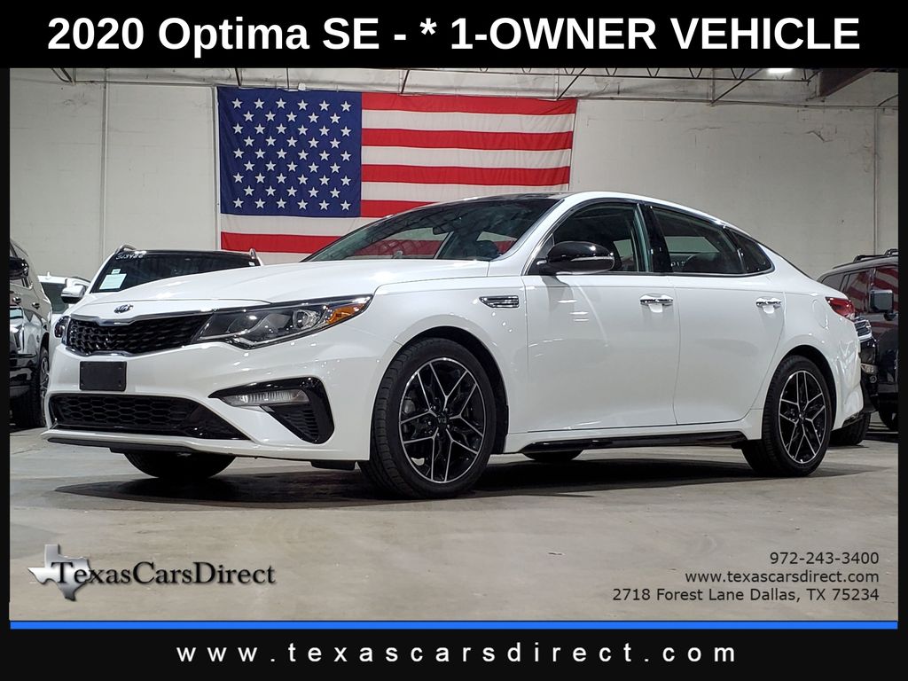 Snow White Pearl 2020 Kia Optima Sedan Front-Wheel Drive 6-Speed Automatic