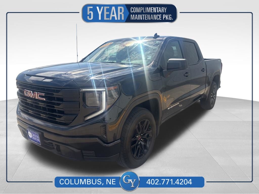 Onyx Black 2023 GMC Sierra 1500 Pro Crew Cab 4WD Pickup Truck Four-Wheel Drive 8-Speed Automatic