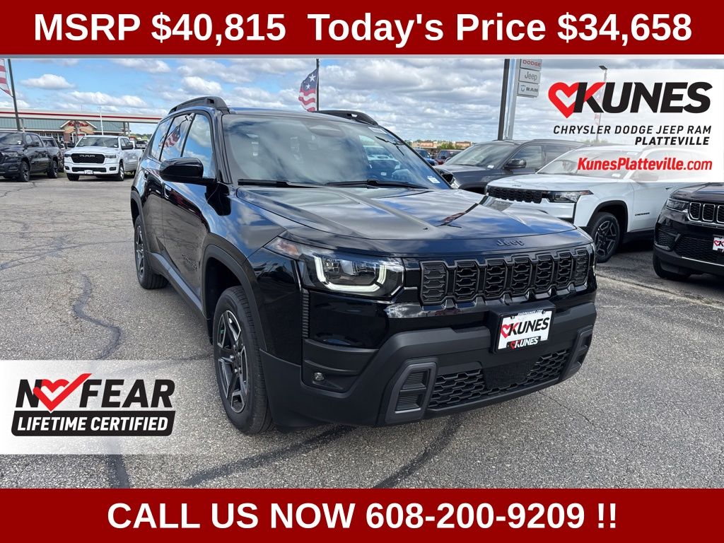 Diamond Black Crystal Pearlcoat 2026 Jeep Cherokee SUV / Crossover Four-Wheel Drive Continuously Variable Transmission
