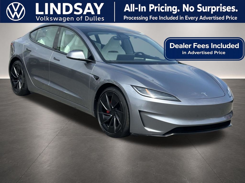 Quicksilver 2024 Tesla Model 3 Performance AWD Sedan All-Wheel Drive 1-Speed Automatic
