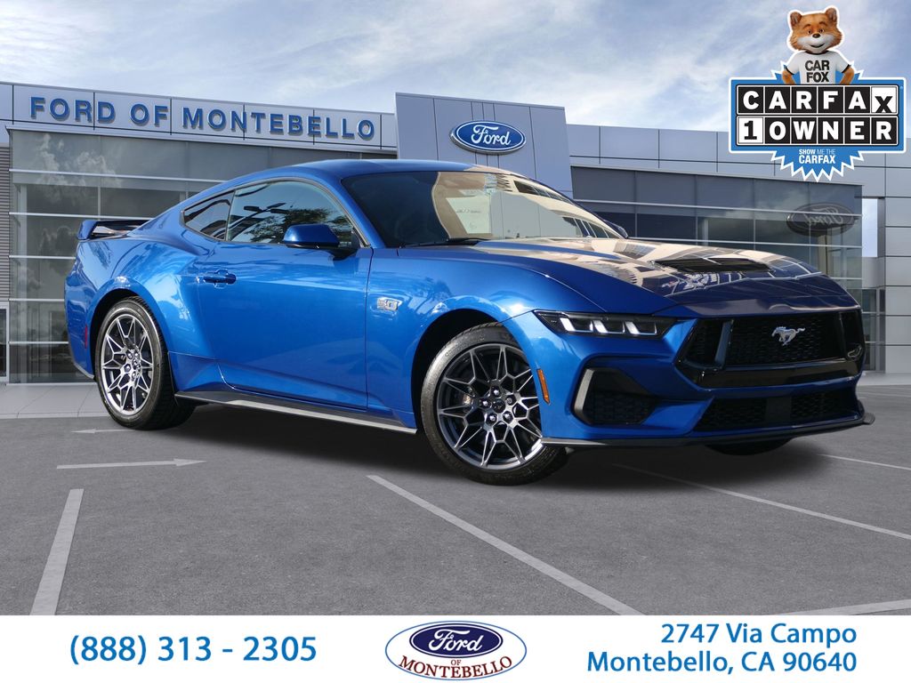 Blue Metallic 2024 Ford Mustang Coupe Rear-Wheel Drive 6-Speed Manual