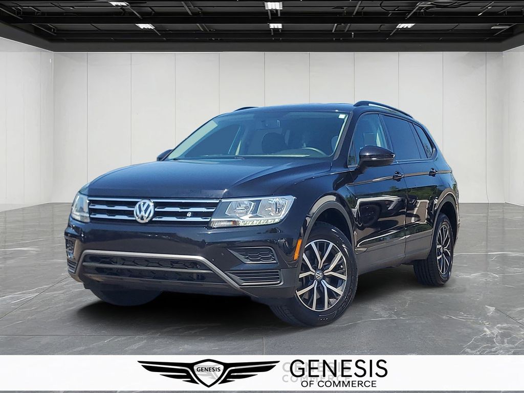 Deep Black Pearl 2021 Volkswagen Tiguan SUV / Crossover All-Wheel Drive 8-Speed Automatic