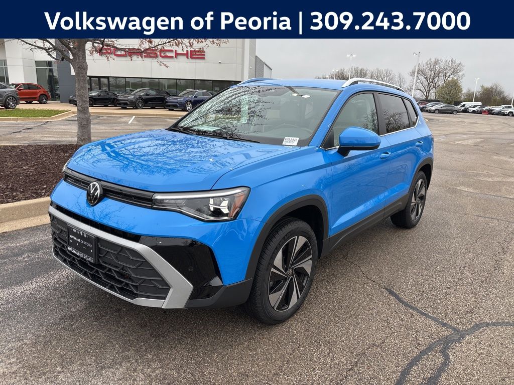 Cornflower Blue 2025 Volkswagen Taos SE 4Motion SUV / Crossover All-Wheel Drive 8-Speed Automatic
