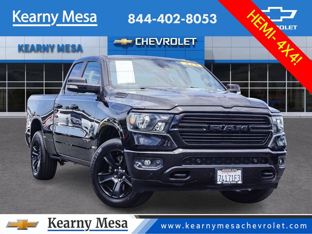 Diamond Black Crystal Pearlcoat 2021 RAM 1500 Pickup Truck Four-Wheel Drive 8-Speed Automatic