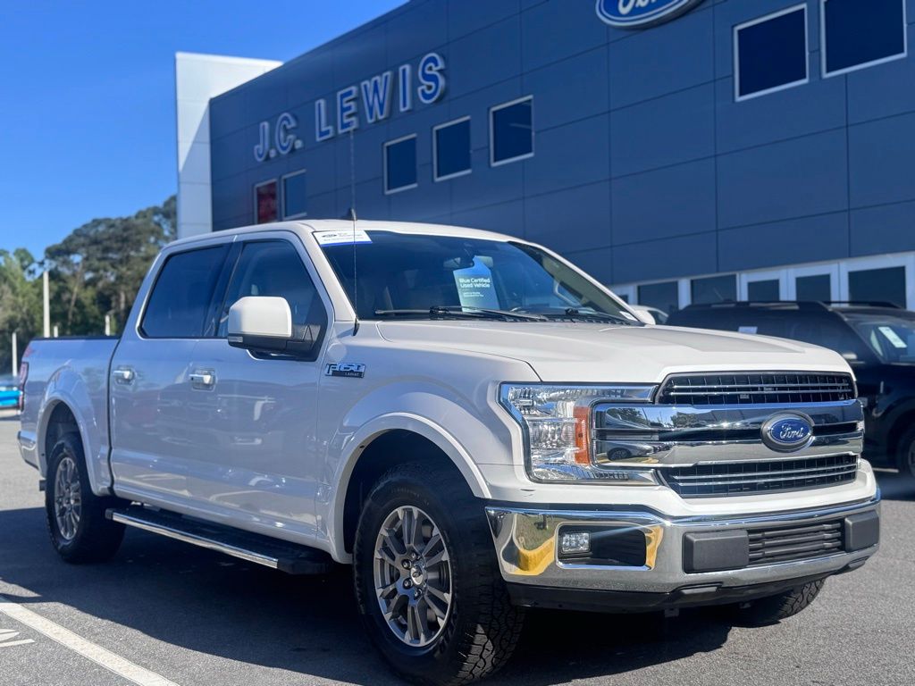 White Platinum Metallic Tri-Coat 2019 Ford F-150 Lariat SuperCrew RWD Pickup Truck 4X2 Automatic