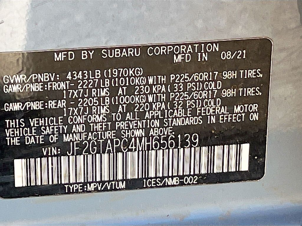 Used 2021 Gray Subaru Premium image 30