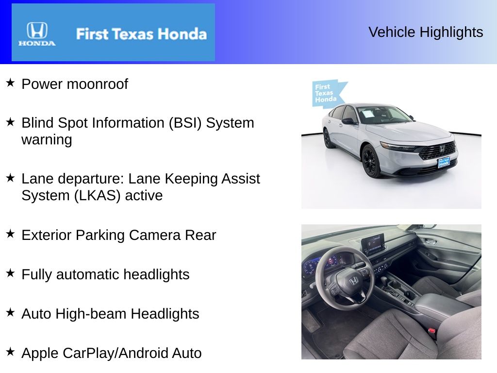 Used Car 2025 Honda Accord  Se For Sale Under $30,000 In Austin, Texas