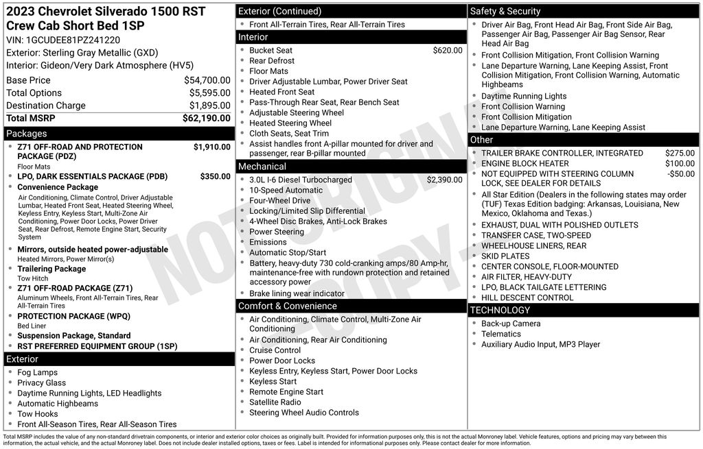 Used Car 2023 Chevrolet Silverado 1500  Rst For Sale Under $40,000 In Austin, Texas