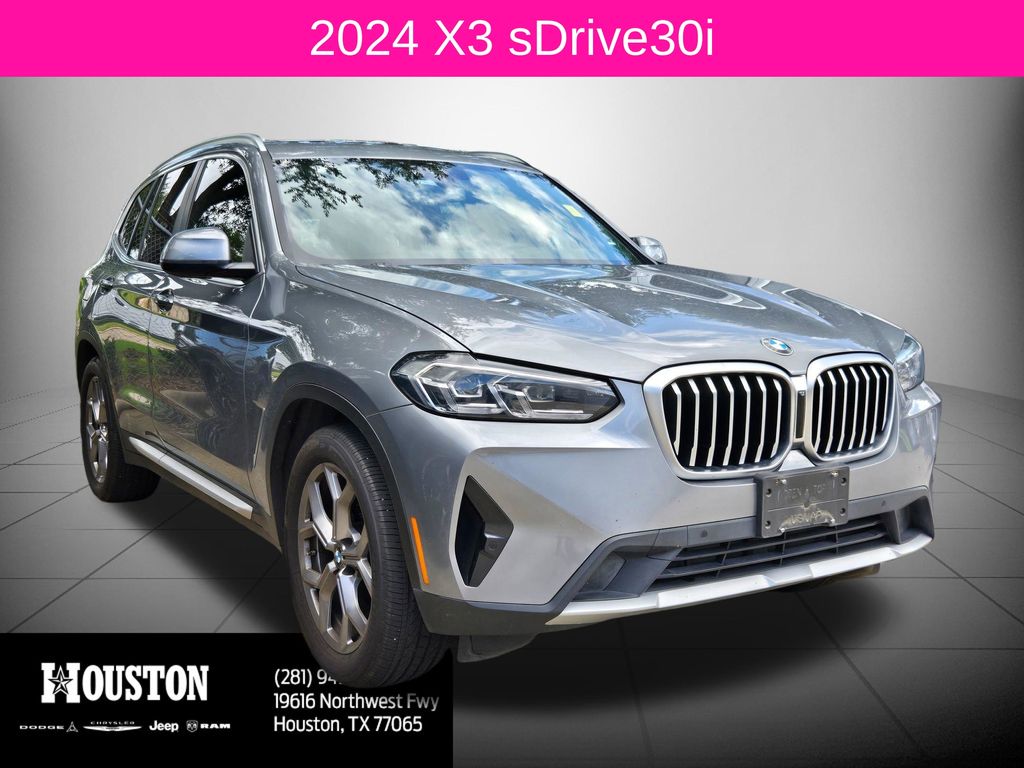 Skyscraper Gray Metallic 2024 BMW X3 sDrive30i RWD SUV / Crossover Rear-Wheel Drive 8-Speed Automatic