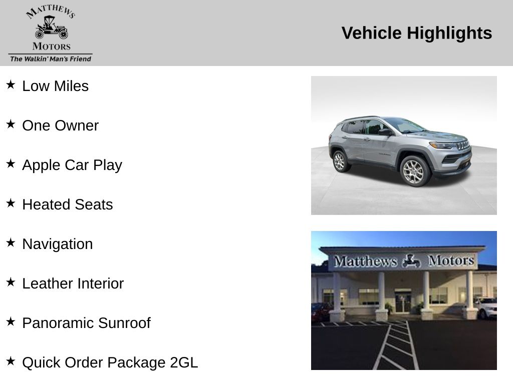 2022 Jeep Compass Latitude Lux Silver at Lugoff Nissan