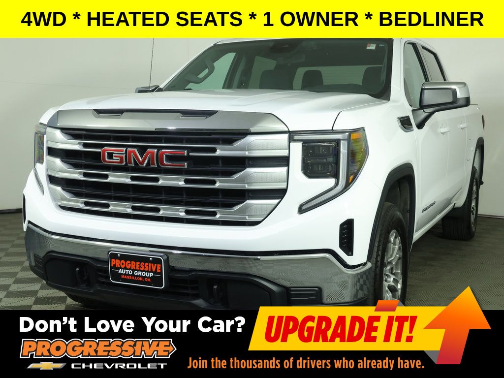 Summit White 2023 GMC Sierra 1500 Pickup Truck Four-Wheel Drive 8-Speed Automatic