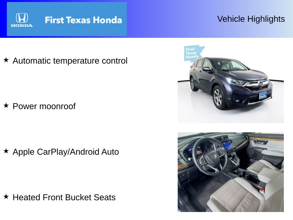 Used Car 2018 Honda Cr-v  Ex-l For Sale Under $25,000 In Austin, Texas