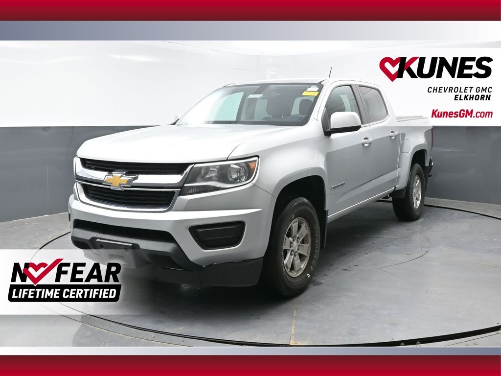 Silver Ice Metallic 2020 Chevrolet Colorado Work Truck Crew Cab 4WD Pickup Truck Four-Wheel Drive 8-Speed Automatic
