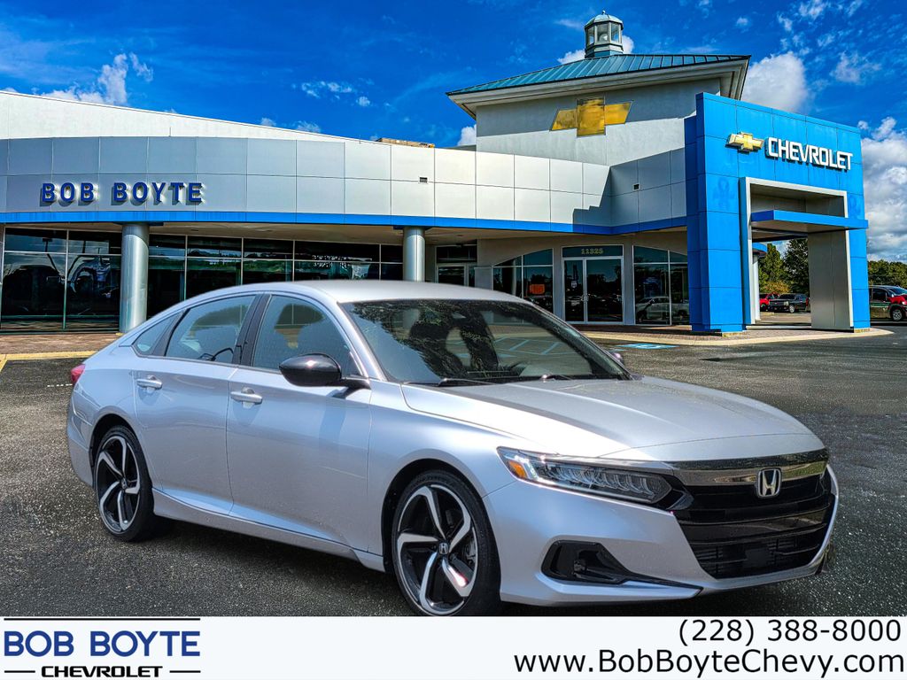 Lunar Silver Metallic 2021 Honda Accord Sedan Front-Wheel Drive Continuously Variable Transmission