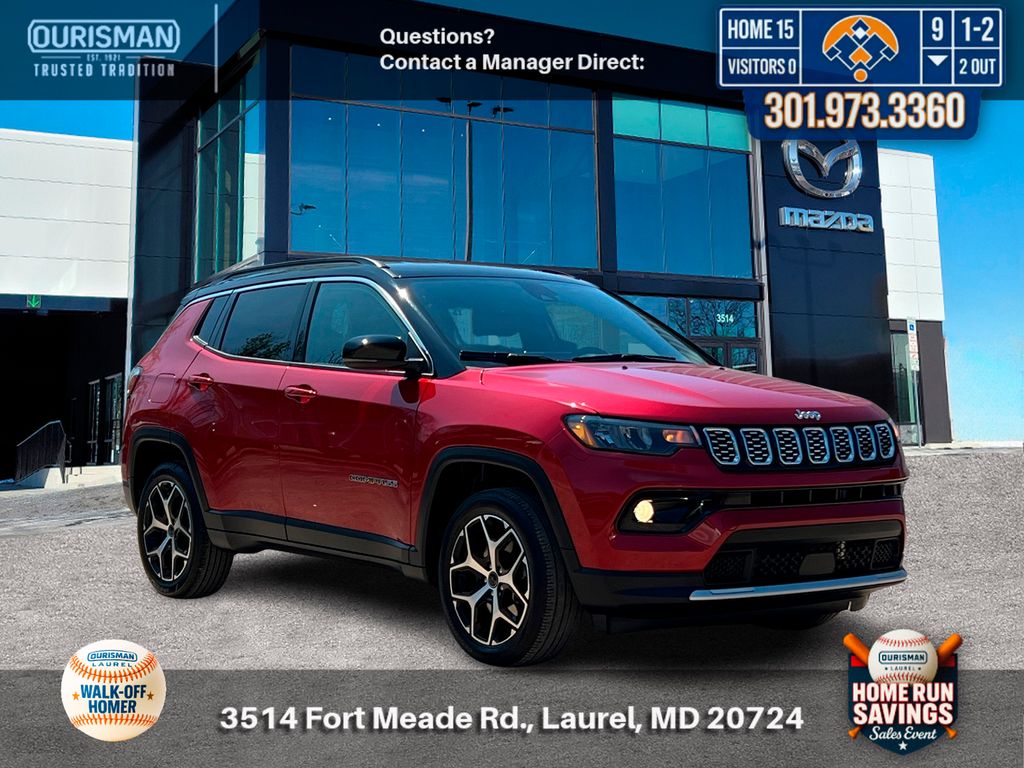 Red Hot Pearlcoat 2025 Jeep Compass Limited 4WD SUV / Crossover Four-Wheel Drive 8-Speed Automatic