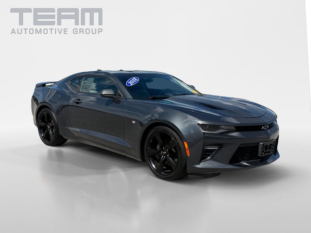 Nightfall Gray Metallic 2018 Chevrolet Camaro Coupe Rear-Wheel Drive 6-Speed Manual