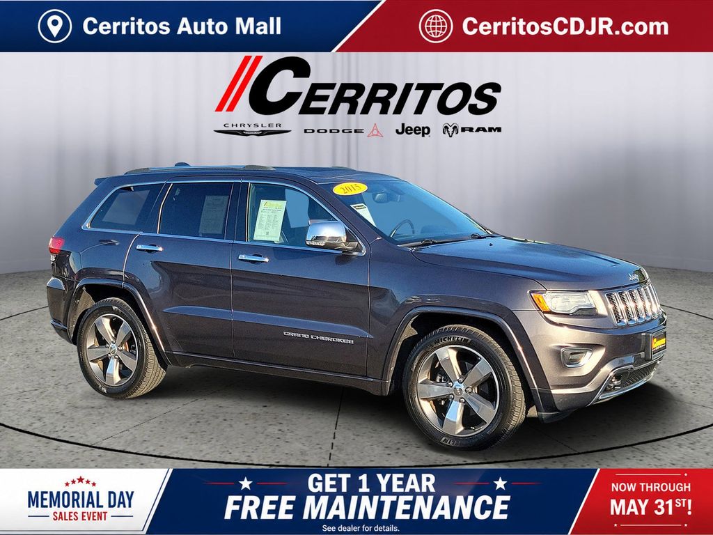 Gray (Granite Crystal Metallic Clearcoat) 2015 Jeep Grand Cherokee Overland SUV / Crossover 4X2 8-Speed Automatic