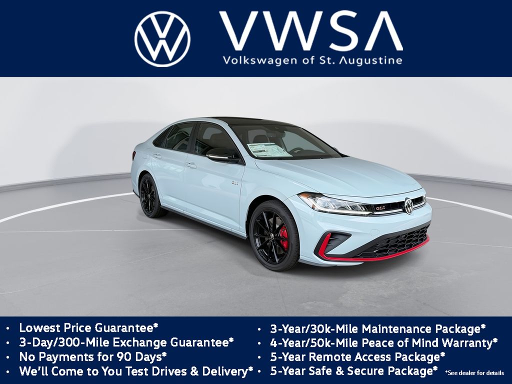 Monument Gray w/Deep Black Roof 2026 Volkswagen Jetta GLI Sedan Front-Wheel Drive 6-Speed Manual