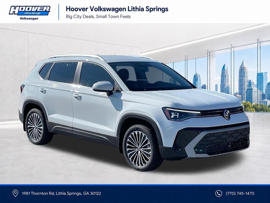 Pure White 2026 Volkswagen Taos SUV / Crossover Front-Wheel Drive 8-Speed Automatic