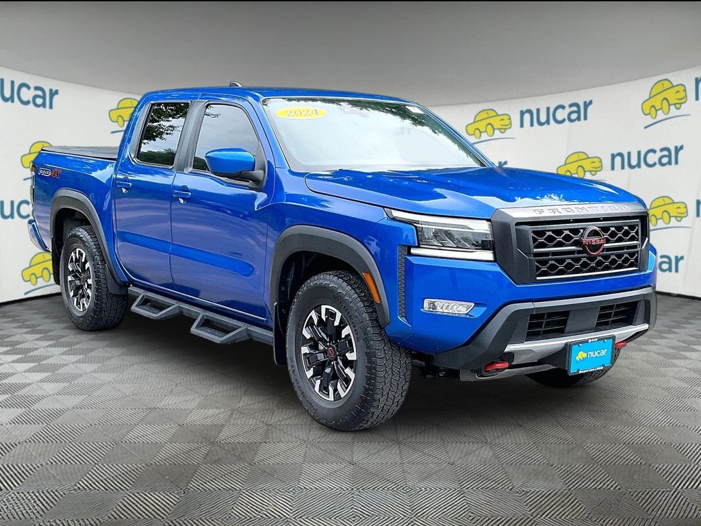 Bluestone Pearl 2024 Nissan Frontier Pickup Truck Four-Wheel Drive 9-Speed Automatic Overdrive