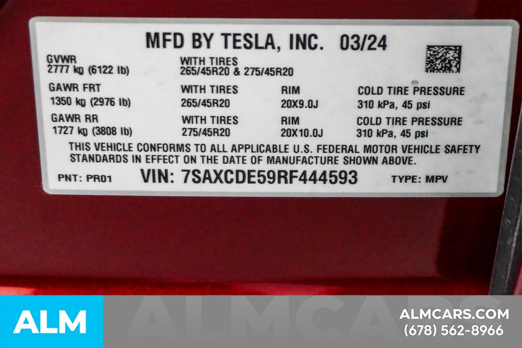 Used 2024 Red Tesla Base image 52