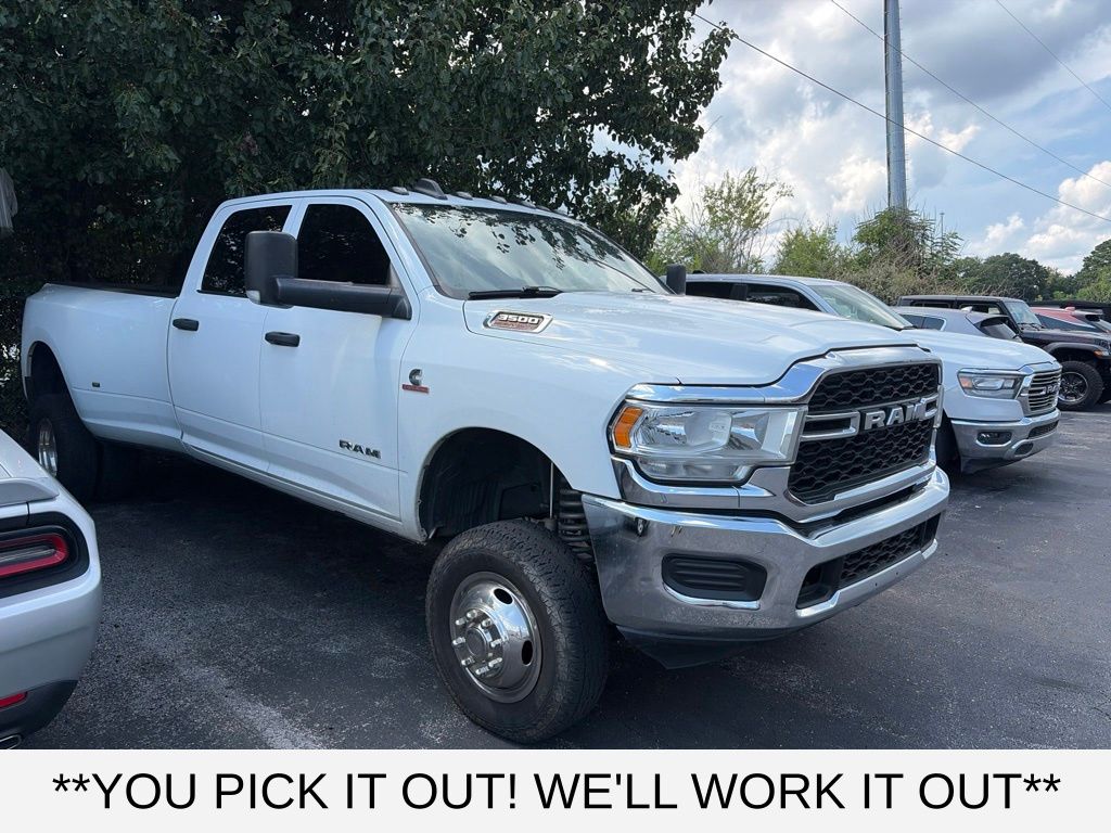 Bright White Clearcoat 2021 RAM 3500 Pickup Truck Four-Wheel Drive 6-Speed Automatic