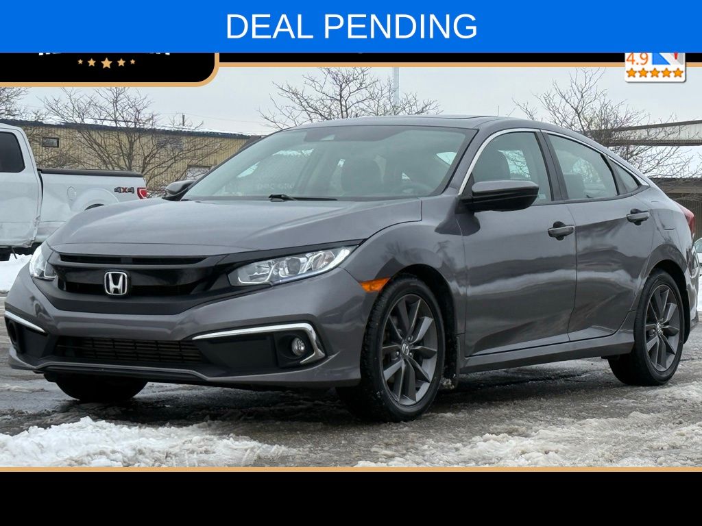 Gray 2020 Honda Civic EX-L Sedan FWD Sedan Front-Wheel Drive Continuously Variable Transmission