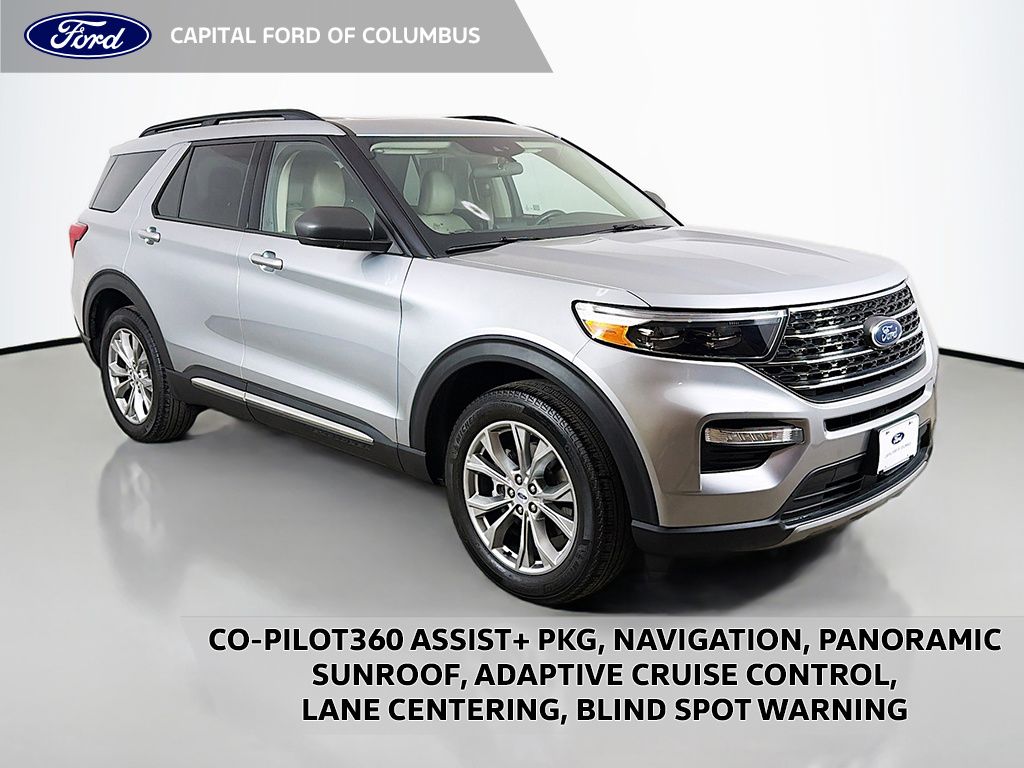 Iconic Silver Metallic 2023 Ford Explorer SUV / Crossover All-Wheel Drive Automatic