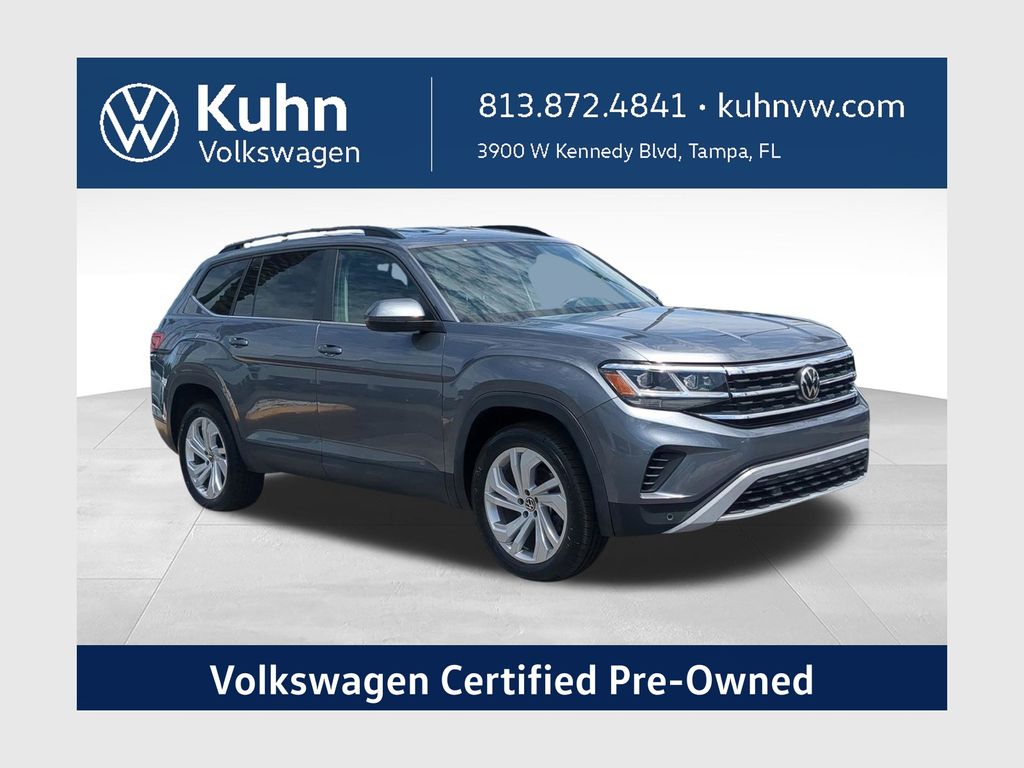 Platinum Gray Metallic 2021 Volkswagen Atlas SUV / Crossover Front-Wheel Drive 8-Speed Automatic