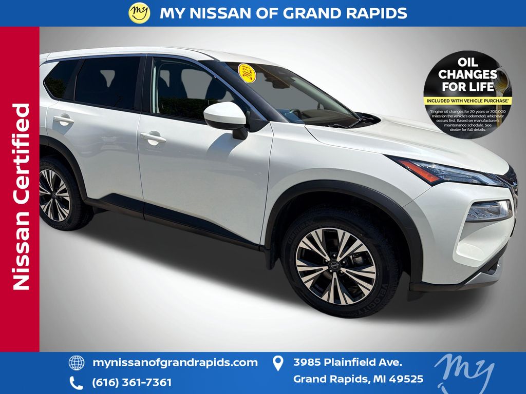 Pearl White Tricoat 2023 Nissan Rogue SUV / Crossover All-Wheel Drive Continuously Variable Transmission