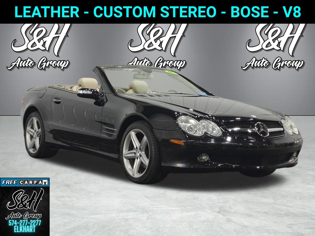 Black 2005 Mercedes-Benz SL-Class SL 500 Convertible Rear-Wheel Drive 7-Speed Automatic Overdrive
