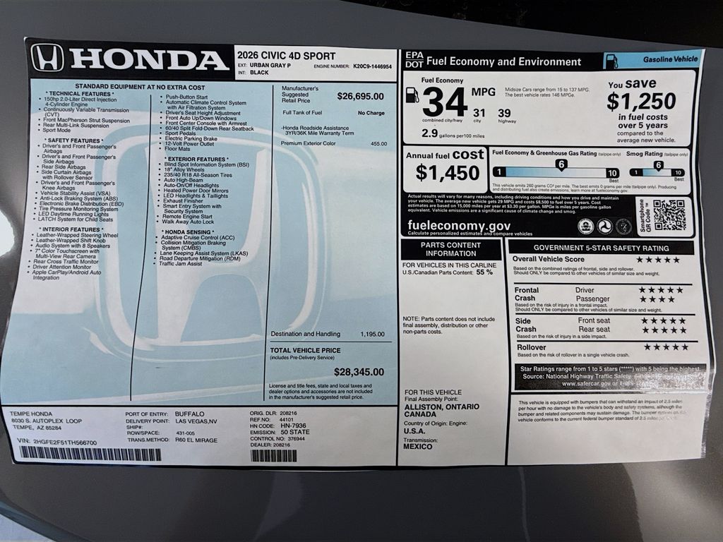 Thumbnail: 2026 Honda Civic - 9