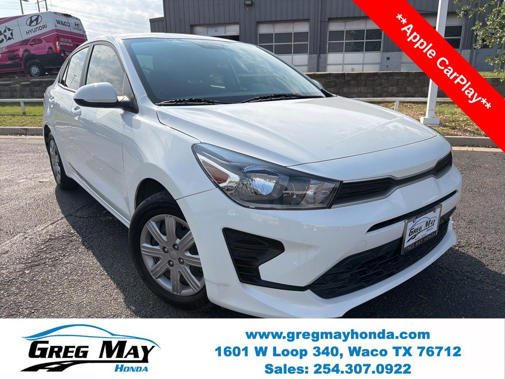 Clear White 2023 Kia Rio LX FWD Sedan Front-Wheel Drive Continuously Variable Transmission