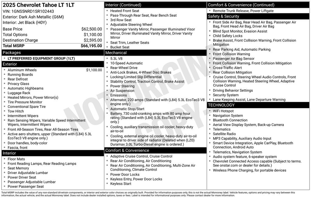 Used 2025 Chevrolet Tahoe SUV