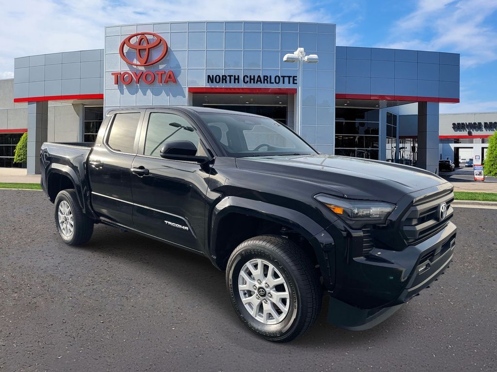 Black 2024 Toyota Tacoma SR5 Double Cab RWD Pickup Truck 4X2 8-Speed Automatic