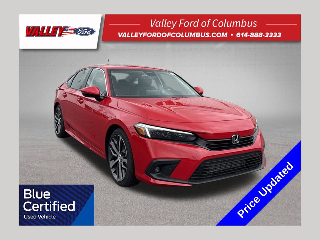 Red 2023 Honda Civic Sedan Front-Wheel Drive Continuously Variable Transmission