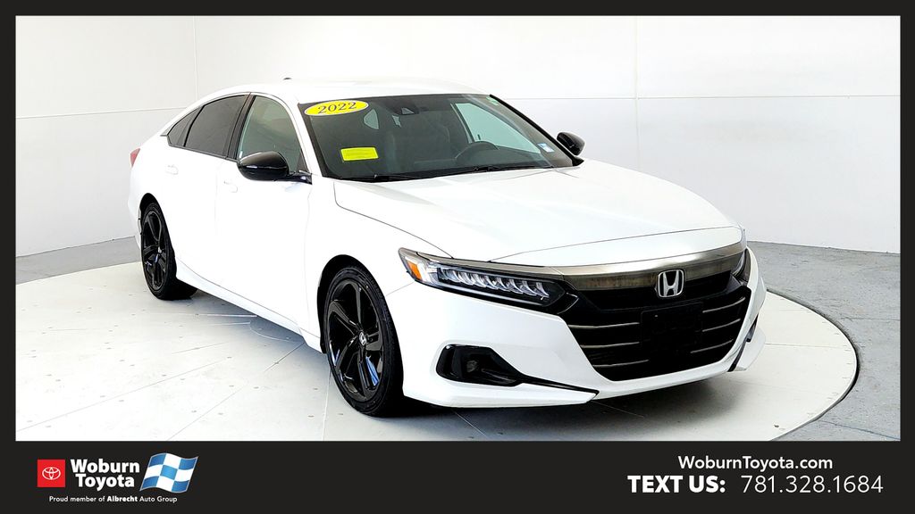 Platinum White Pearl 2022 Honda Accord Sedan Front-Wheel Drive Continuously Variable Transmission