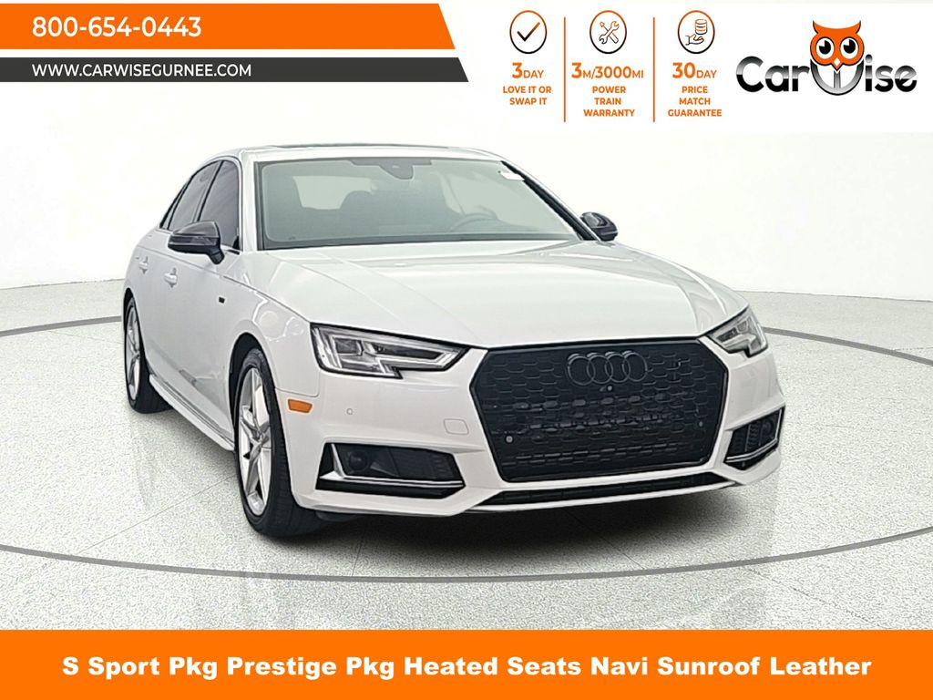 Glacier White 2018 Audi S4 3.0T quattro Prestige Sedan AWD Sedan All-Wheel Drive 8-Speed Automatic