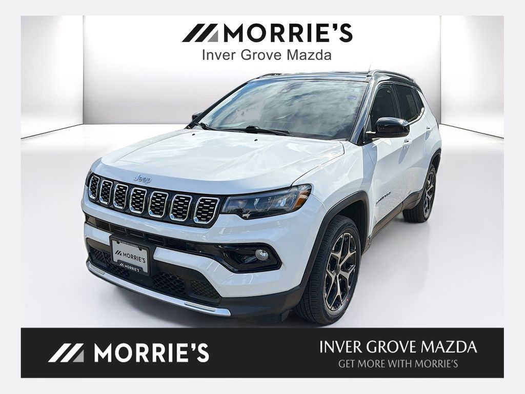 Bright White Clearcoat 2025 Jeep Compass SUV / Crossover Four-Wheel Drive 8-Speed Automatic