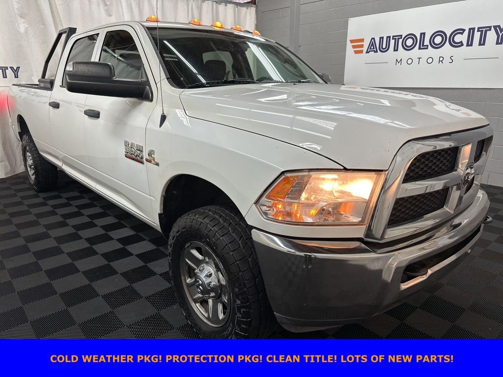 Bright White Clearcoat 2014 RAM 3500 Tradesman Crew Cab LB 4WD Pickup Truck Four-Wheel Drive 6-Speed Automatic