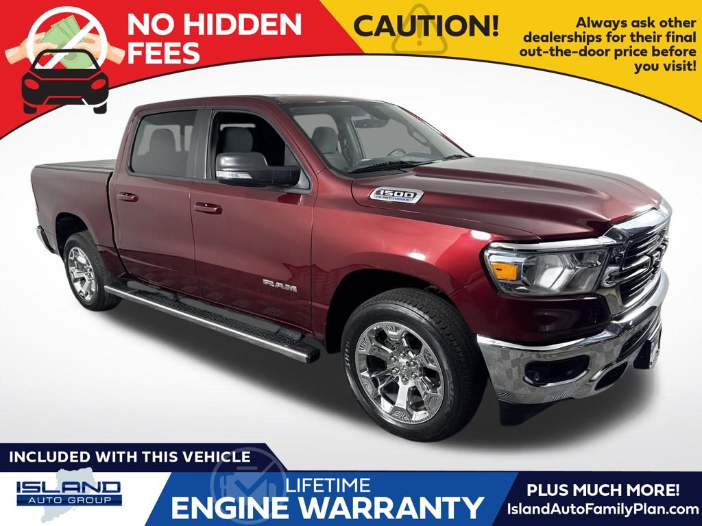 Delmonico Red Pearlcoat 2021 RAM 1500 Big Horn Crew Cab 4WD Pickup Truck Four-Wheel Drive 8-Speed Automatic