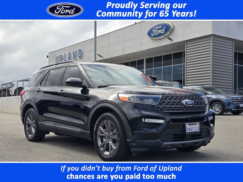 Black Metallic 2022 Ford Explorer XLT RWD SUV / Crossover Rear-Wheel Drive Automatic